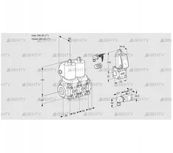 VCS2E25R/25R05NNKSL3/3-BS/PPPP (88104788) Сдвоенный газовый клапан Kromschroder