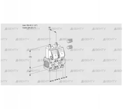 VCS2E40R/25R05FNNWR3/PPPP/PPPP (88101373) Сдвоенный газовый клапан Kromschroder