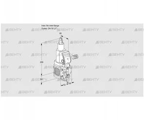 VAS3-/50R/LQGR (88032240) Газовый клапан Kromschroder