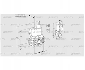 VCS1E20R/20R05NLWSL3/PPZS/PPPP (88103298) Сдвоенный газовый клапан Kromschroder