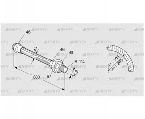 ES 32RA800 (03263054) Шланг из нержавеющей стали Kromschroder