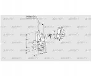 VAS120R/NW (88007650) Газовый клапан Kromschroder