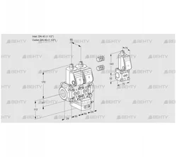 VCG2E40R/40R05NGEWR3/PPPP/PPBS (88100327) Клапан с регулятором соотношения Kromschroder