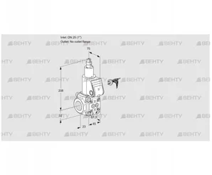 VAS125/-R/LW (88028593) Газовый клапан Kromschroder