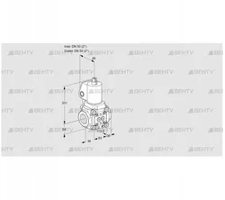 VAS3T50N/NKSL (88013044) Газовый клапан Kromschroder