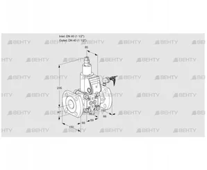 VAS240F/LQ (88004878) Газовый клапан Kromschroder