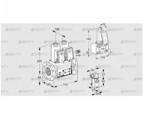 VCS780F05NNWR3E/4-2P/3-Z- (88207410) Сдвоенный газовый клапан Kromschroder