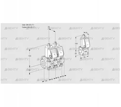 VCS1E25R/25R05NNWR/PPPP/PPZS (88100615) Сдвоенный газовый клапан Kromschroder