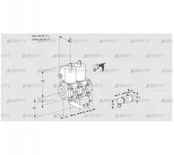 VCG1E25R/25R05NGEQL/PPPP/2--2 (88100430) Клапан с регулятором соотношения Kromschroder