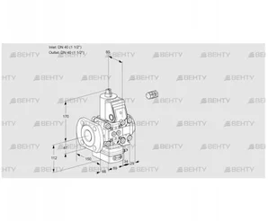 VAH2E40F/40R05HEVWR/PP/PP (88102384) Клапан с регулятором расхода Kromschroder