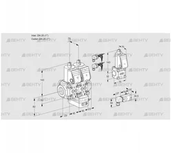 VCV1E25R/25R05NVKWR6/1-PP/PPBS (88101719) Клапан с регулятором соотношения Kromschroder