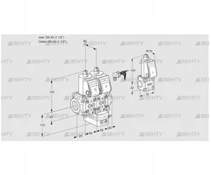 VCG2E40R/40R05NGEWR/PPPP/ZSPP (88101293) Клапан с регулятором соотношения Kromschroder