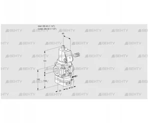 VAH240R/NPSRAE (88026102) Клапан с регулятором расхода Kromschroder