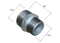 Переход резьбовой оцинкованный GF 1"1/2M X 1"1/4M