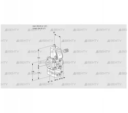 VAD365/50R/NW-100A (88012497) Газовый клапан с регулятором давления Kromschroder