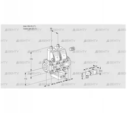 VCH2E25R/25R05NHEVWR/2--2/PPPP (88105551) Клапан с регулятором расхода Kromschroder