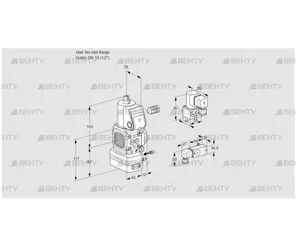 VAG1-/15R/NWBE (88001443) Газовый клапан с регулятором соотношения Kromschroder