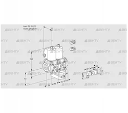 VCG1E25R/25R05NGEWL3/PPPP/2--3 (88104152) Клапан с регулятором соотношения Kromschroder