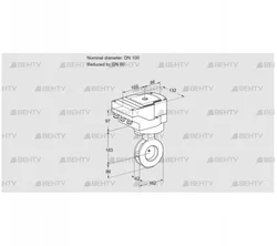 IBGF100/80Z05/20-30W3T (88303290) Дроссельная заслонка Kromschroder