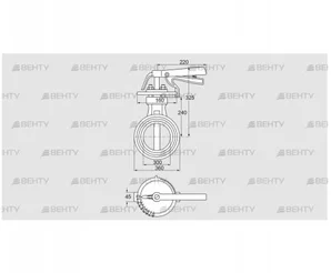 DKR 300Z03H100D (72702150) Дроссельная заслонка Kromschroder