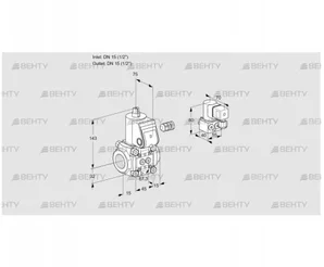 VAS115R/NW (88000852) Газовый клапан Kromschroder