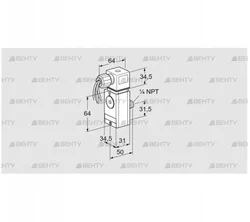 DG 300VCT6-6W (84448940) Датчик-реле давления газа Kromschroder