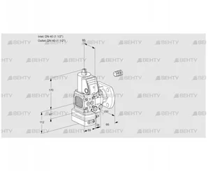 VAD2E40R/40F05FD-50VWR/PP/PP (88102222) Газовый клапан с регулятором давления Kromschroder