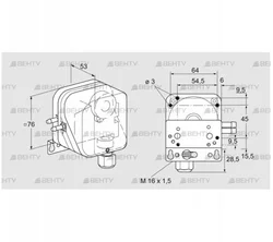 DL 150K-3W (84444890) Датчик-реле давления воздуха Kromschroder