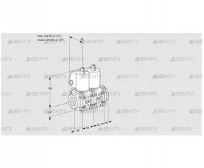 VCS3T65N/65N05NNQL/MMMM/PPPP (88104554) Сдвоенный газовый клапан Kromschroder