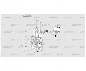 VAG120/15R/NWBE (88011409) Газовый клапан с регулятором соотношения Kromschroder