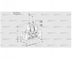 VCS3E50F/50F05NNKGR3/PPPP/PPPP (88104914) Сдвоенный газовый клапан Kromschroder