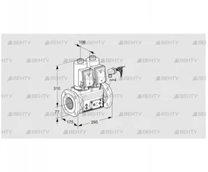 VCS665F05NNKGRE/PPPP/PPPP (88204683) Сдвоенный газовый клапан Kromschroder