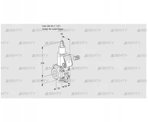 VAS240/-R/LQ (88016906) Газовый клапан Kromschroder