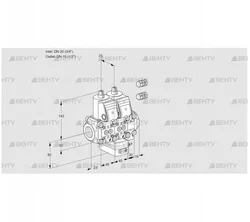 VCG1E20R/15R05NGEVWR3/PPPP/PPPP (88101852) Клапан с регулятором соотношения Kromschroder