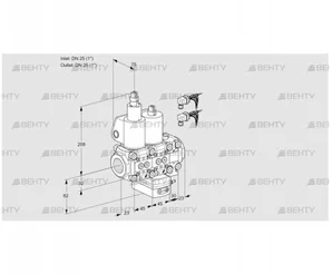 VCH1E25R/25R05LHEVWL6/PPPP/PPPP (88105462) Клапан с регулятором расхода Kromschroder