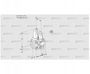 VAS1E15R/15R05NVWSR/PP/PP (88105695) Газовый клапан Kromschroder