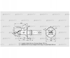 BICA 65HM-200/235-(72)D (84022036) Газовая горелка Kromschroder