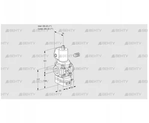 VAV125R/NWSLAK (88008709) Газовый клапан с регулятором соотношения Kromschroder