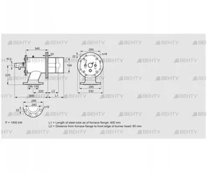 ZIO 200HB-400/85-(21)DB (84099964) Газовая горелка Kromschroder