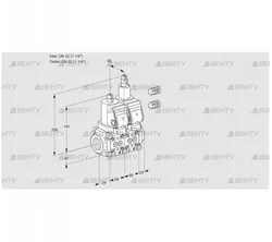 VCS2E32R/32R05NLKSR3/PPPP/PPPP (88103045) Сдвоенный газовый клапан Kromschroder