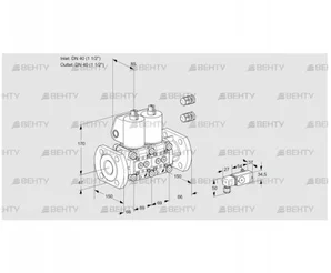 VCS2E40F/40F05NNKL3/PPPP/2--3 (88104650) Сдвоенный газовый клапан Kromschroder