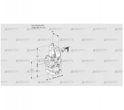 VAD120/15R/NW-25B (88012465) Газовый клапан с регулятором давления Kromschroder