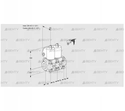 VCS3E40R/40R05NNKL/PPPP/PPPP (88100530) Сдвоенный газовый клапан Kromschroder