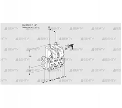 VCS3E40R/40R05NNWR3/MMMM/MMMM (88104484) Сдвоенный газовый клапан Kromschroder