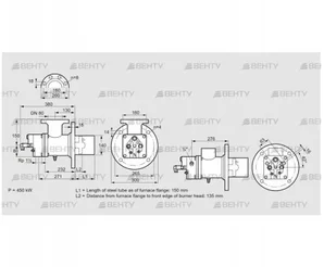 BIO 140KB-150/135-(66E)E (84199043) Газовая горелка Kromschroder