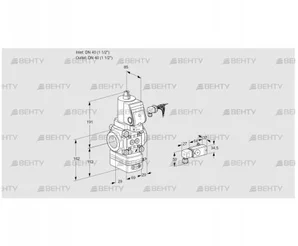 VAD240R/NWSR-50A (88017222) Газовый клапан с регулятором давления Kromschroder