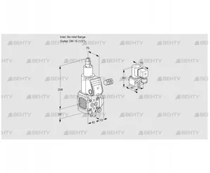 VAS1-/15R/LQ (88033706) Газовый клапан Kromschroder