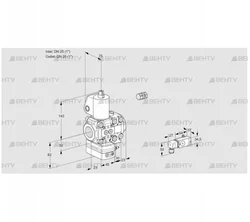 VAG1E25R/25R05GEVWL/2-/PP (88106349) Газовый клапан с регулятором соотношения Kromschroder