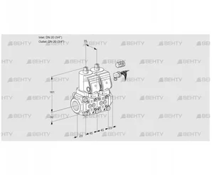 VCS1E20R/20R05NNWSR8/PPPP/PPPP (88100559) Сдвоенный газовый клапан Kromschroder