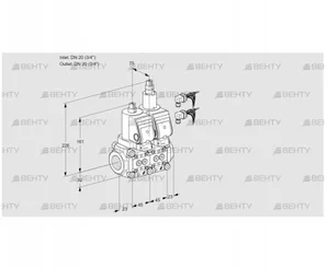 VCS1E20R/20R05NLWGR8/PPPP/PPPP (88105886) Сдвоенный газовый клапан Kromschroder